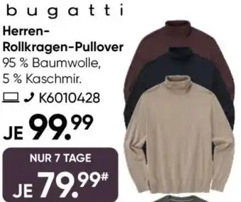 Galeria bugatti Herren Rollkragen-Pullover Angebot