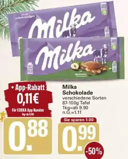 WEZ Milka Schokolade Angebot