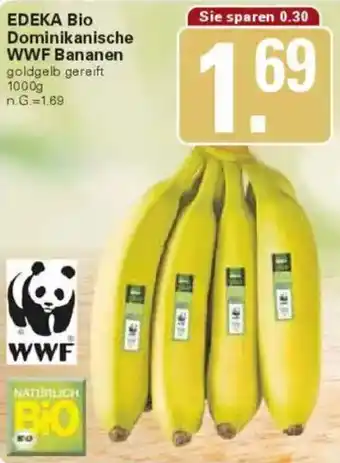 WEZ EDEKA Bio Dominikanische WWF Bananen Angebot