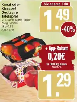 WEZ Kanzi oder Kissabel Deutsche Tafeläpfel Angebot