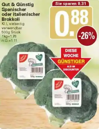WEZ Gut & Günstig Spanischer oder italienischer Brokkoli Angebot