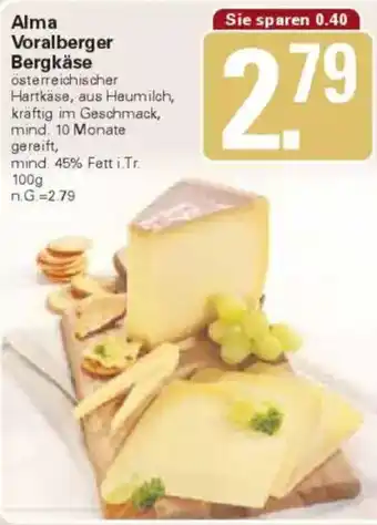 WEZ Alma Voralberger Bergkäse Angebot