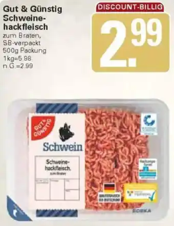 WEZ Gut & Günstig Schweinehackfleisch Angebot