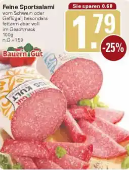 WEZ Bauern Gut Feine Sportsalami Angebot