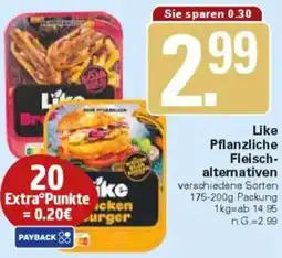 WEZ Like Pflanzliche Fleischalternativen Angebot
