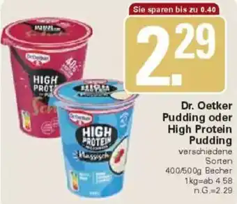 WEZ Dr. Oetker Pudding oder High Protein Pudding Angebot