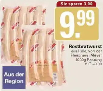 WEZ Rostbratwurst Angebot
