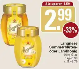 WEZ Langnese Sommerblüten- oder Landhonig Angebot