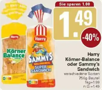 WEZ Harry Körner-Balance oder Sammy's Sandwich Angebot
