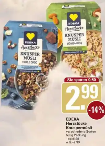 WEZ EDEKA Herzstücke Knuspermüsli Angebot