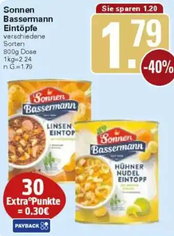 WEZ Sonnen Bassermann Eintöpfe Angebot