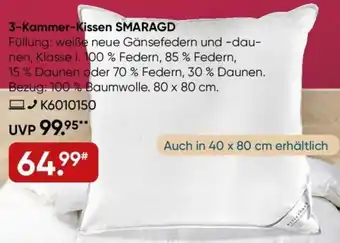 Galeria Billerbeck 3-Kammer-Kissen SMARAGD Angebot