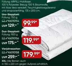 Galeria Billerbeck Uno-Steppbett Angebot