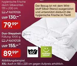 Galeria Billerbeck Uno-Steppbett COTTON SILVERCLEAN Angebot
