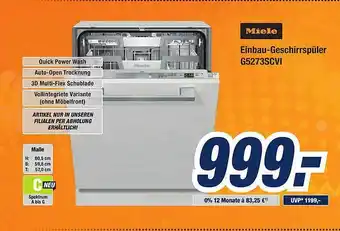 Expert Bening Miele Einbau Geschirrspüler G5273scvi Angebot