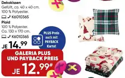 Galeria Dekokissen oder Plaid Angebot
