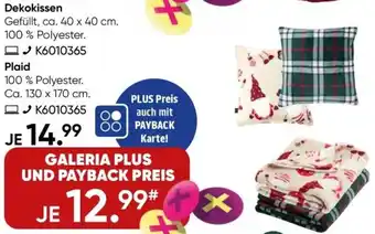 Galeria Dekokissen oder Plaid Angebot