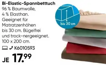 Galeria GALERIA essentials Bi-Elastic-Spannbetttuch Angebot