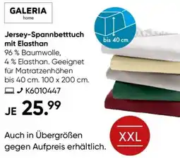 Galeria GALERIA home Jersey-Spannbetttuch mit Elasthan Angebot