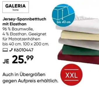Galeria GALERIA home Jersey-Spannbetttuch mit Elasthan Angebot