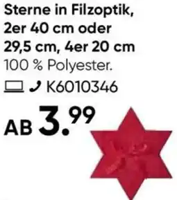 Galeria Sterne in Filzoptik Angebot
