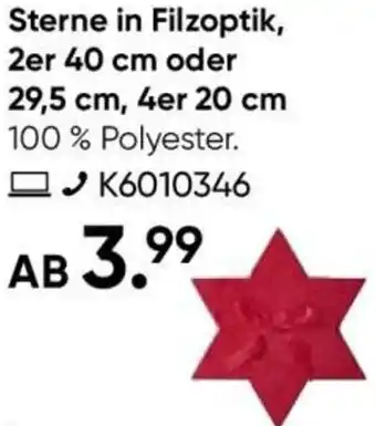 Galeria Sterne in Filzoptik Angebot