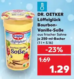 Kaufland DR. OETKER Löffelglück Bourbon- Vanille-Soße Angebot