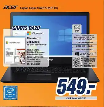 Expert Bening Acer Laptop Aspire 3 (a317-32-p1xx) Angebot