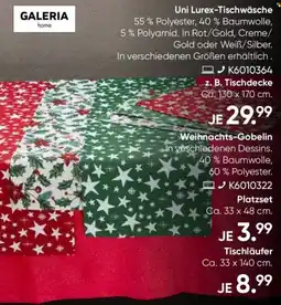 Galeria GALERIA home Uni Lurex-Tischwäsche Angebot