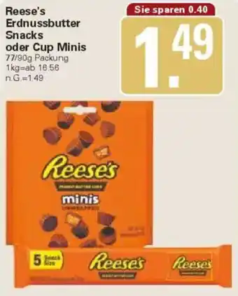 WEZ Reese's Erdnussbutter Snacks oder Cup Minis Angebot