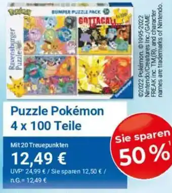 WEZ Puzzle Pokémon Angebot