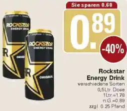WEZ Rockstar Energy Drink Angebot
