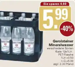 WEZ Gerolsteiner Mineralwasser Angebot
