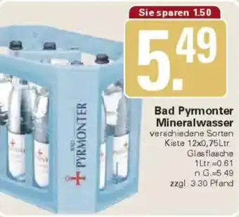 WEZ Bad Pyrmonter Mineralwasser Angebot