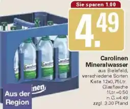WEZ Carolinen Mineralwasser Angebot