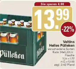 WEZ Veltins Helles Pülleken Angebot