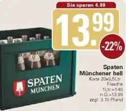 WEZ Spaten Münchener hell Angebot