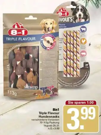 WEZ 8in1 Triple Flavour Hundesnacks Angebot