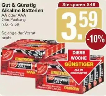 WEZ Gut & Günstig Alkaline Batterien Angebot