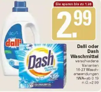 WEZ Dalli oder Dash Waschmittel Angebot