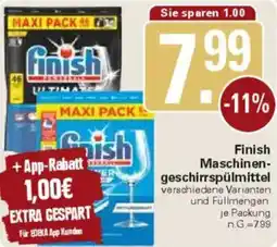 WEZ Finish Maschinengeschirrspülmittel Angebot