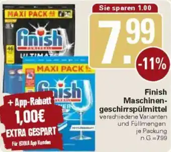 WEZ Finish Maschinengeschirrspülmittel Angebot