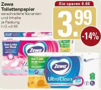 WEZ Zewa Toilettenpapier Angebot