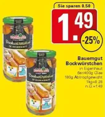 WEZ Bauerngut Bockwürstchen Angebot