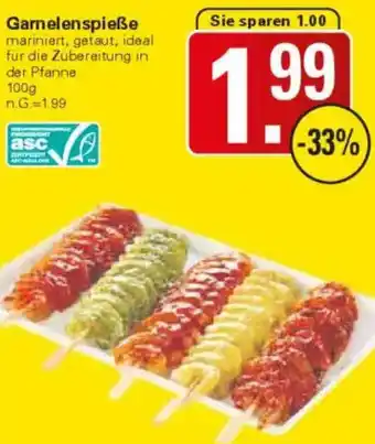 WEZ Garnelenspieße Angebot