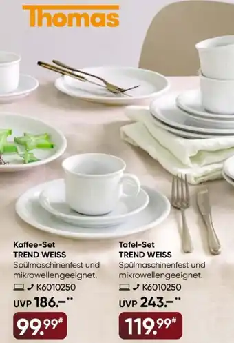 Galeria Thomas Kaffee-Set TREND WEISS Angebot