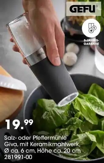 Möbel Martin GEFU Salz- oder Pfeffermühle Angebot