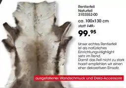 Möbel Martin Rentierfell Naturfell Angebot