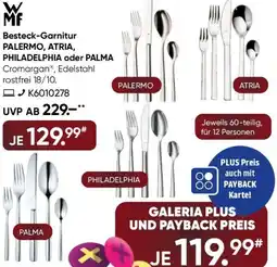 Galeria WMF Besteck-Garnitur PALERMO, ATRIA, PHILADELPHIA oder PALMA Angebot