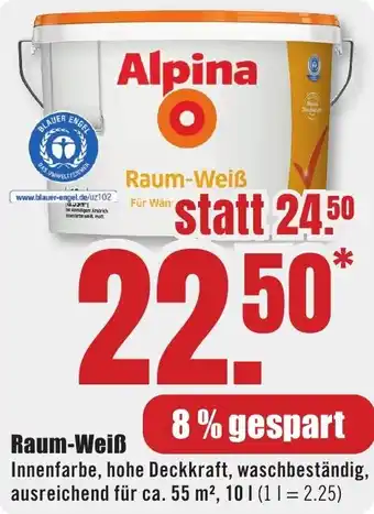 B1 Discount Baumarkt Alpina Raum-Weiß Angebot